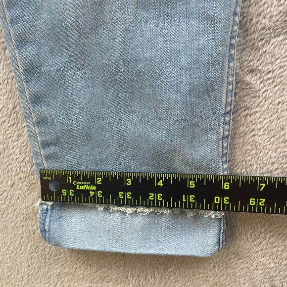Lee Riders Womens Jeans Size 10 Blue Denim Light Wash Straight Cuffed Casual - Picture 7 of 14